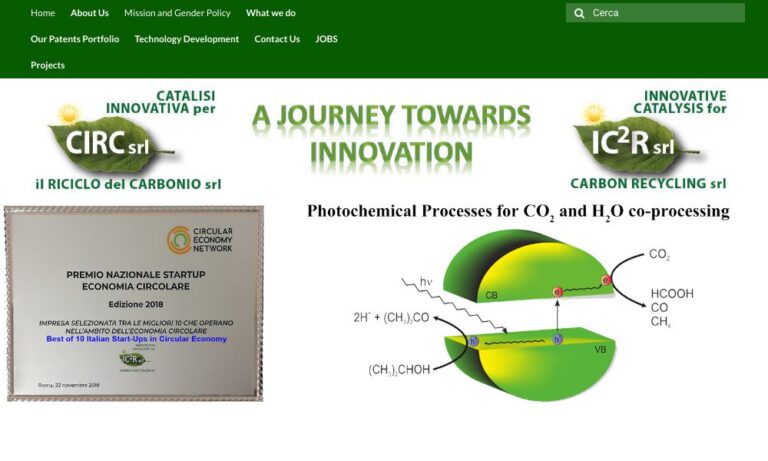 CATALISI INNOVATIVA PER IL RICICLO DEL CARBONIO E BIOPOLIMERI - Startupeasy