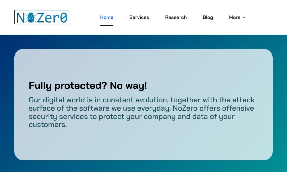 NOZERO - Startupeasy
